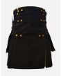 black and khaki hybrid kilt