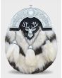 Black and White Full Dress Rabbit Fur Sporran