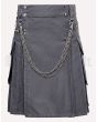 Dark Grey Utility Kilt