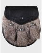 Rabbit Fur Sporran Black
