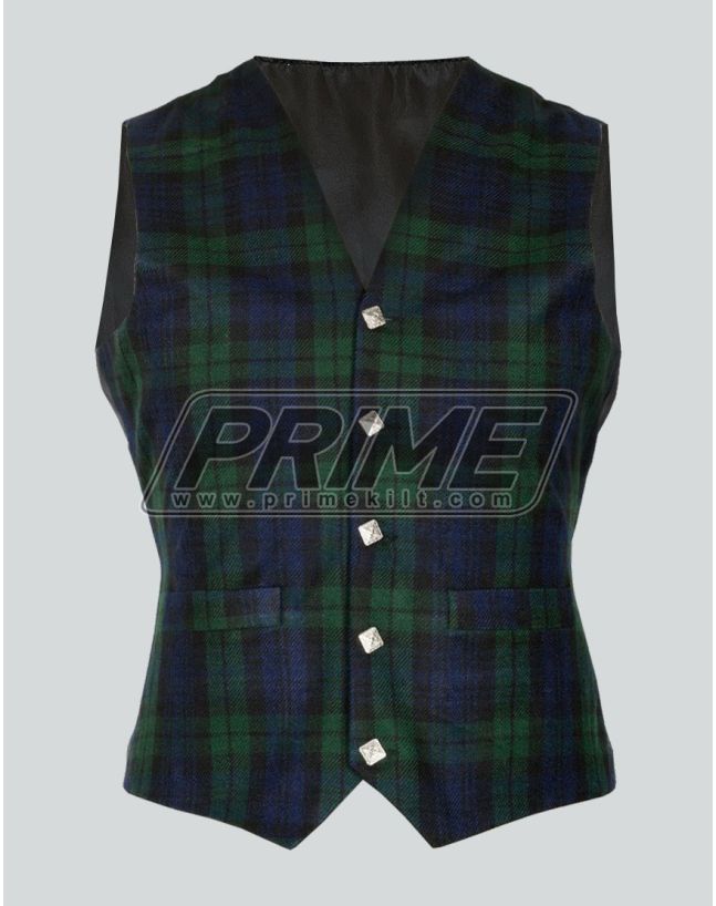 Black Watch Tartan Vest