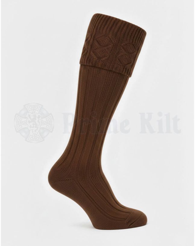 brown kilt socks