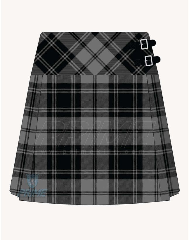 Douglas Grey Tartan Kilt For Women