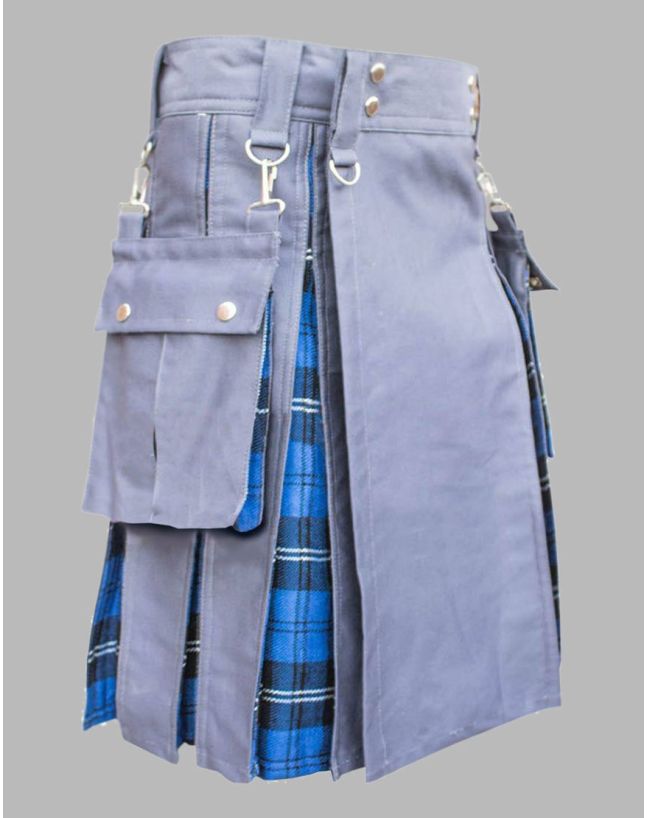 Dual Tone Style Tartan Hybrid Kilt