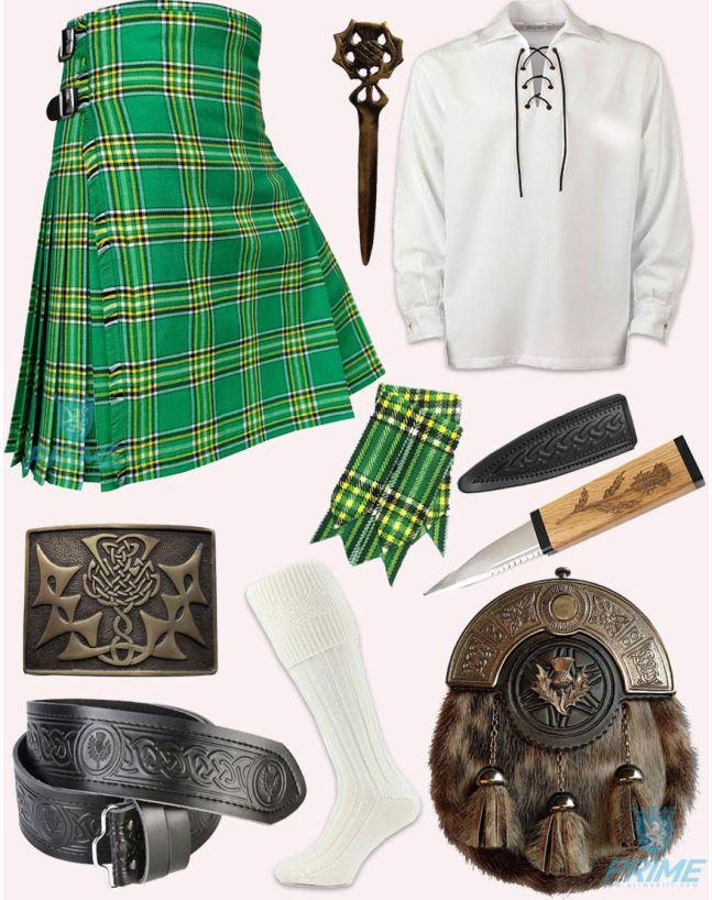 Irish National Tartan Kilt Set
