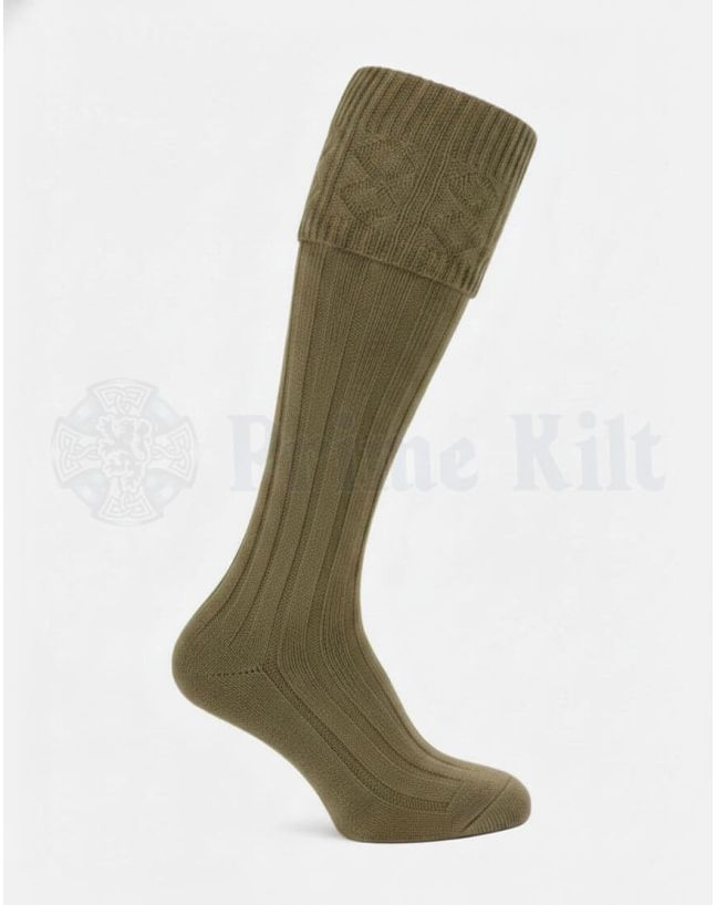 kilt socks khaki