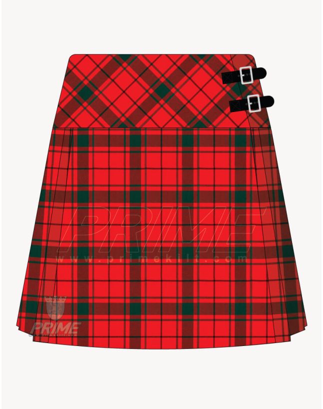 MacDonald of the Isles Red Modern Tartan Kilt for Women