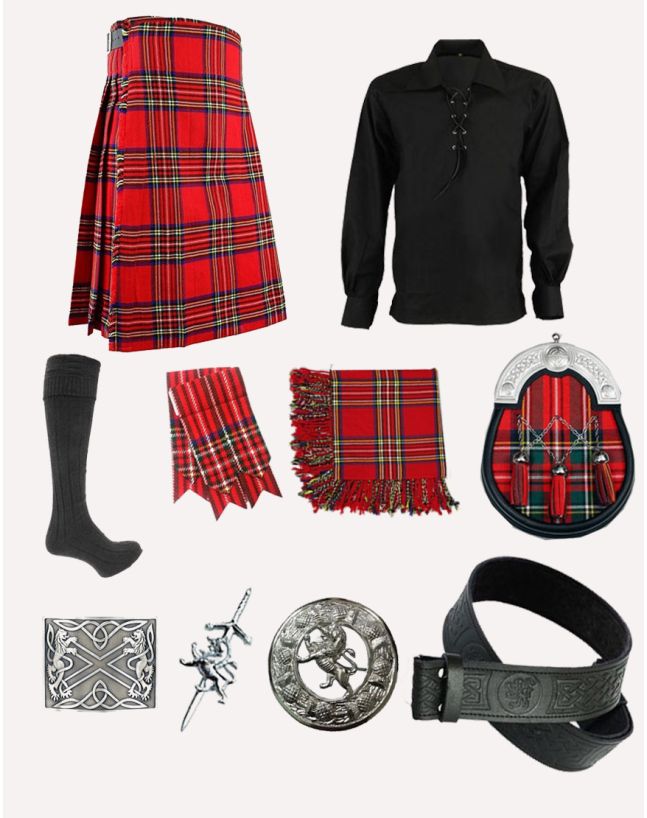 Royal Stewart Tartan Kilt Set