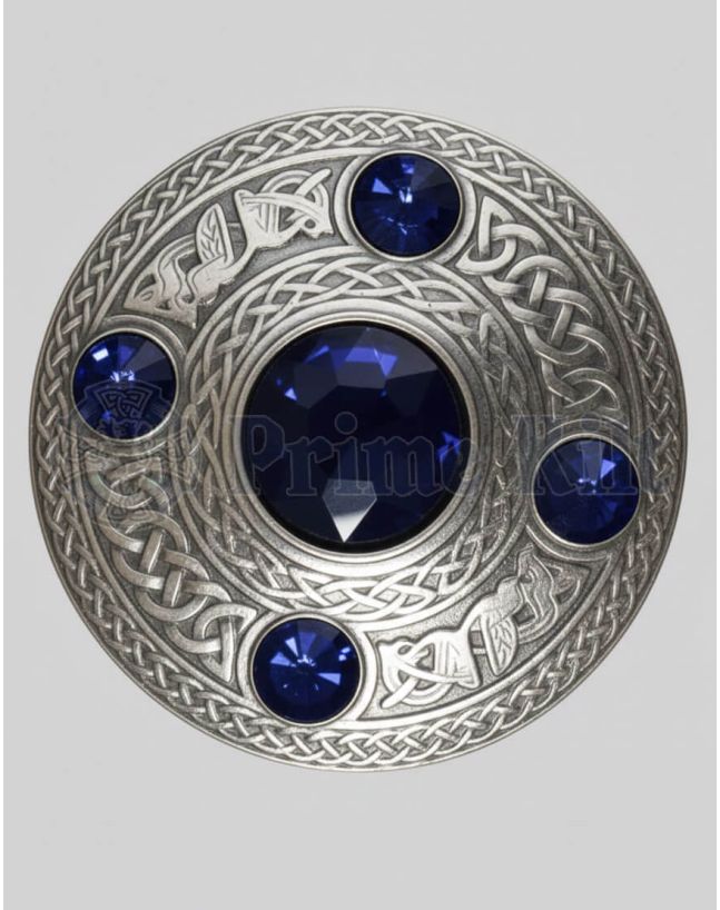 Silver Plaid Brooch