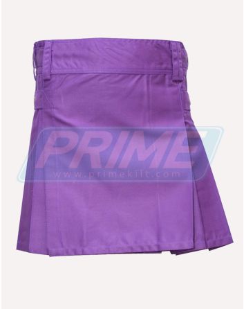 3 Pockets Purple Kilt Utility Kilt