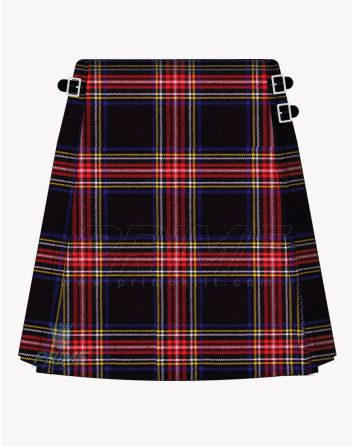 black stewart tartan skirt