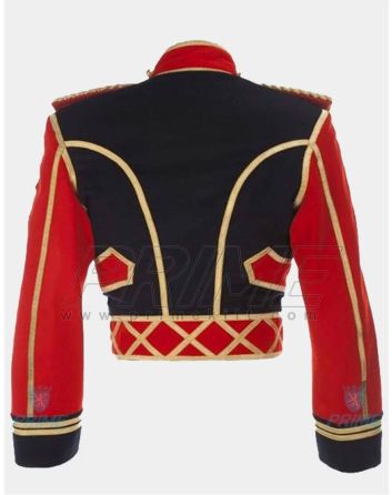 British wool Military Officer Jacket with Gold Braiding
