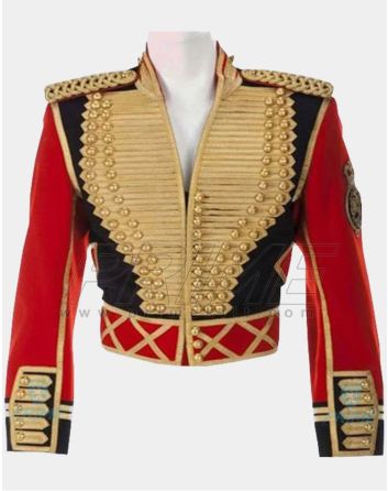 British wool Military Officer Jacket with Gold Braiding