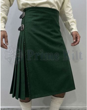 Forrest Green Wool Kilt