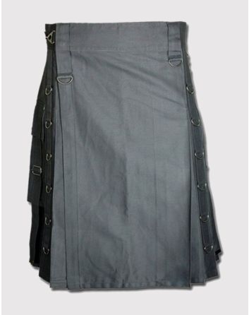 Grey Burning Men Utility Kilt
