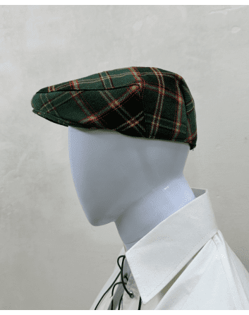 all ireland green tartan flat hat