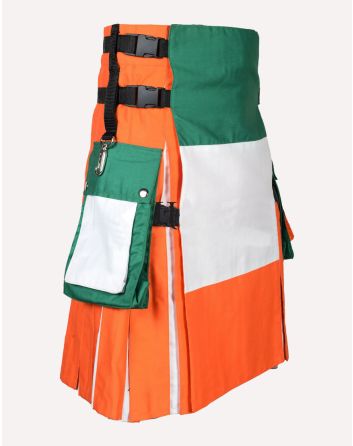 Irish Flag Cotton Hybrid Utility Kilt