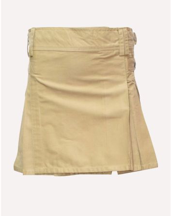 Khaki Cargo Style Utility Kilt