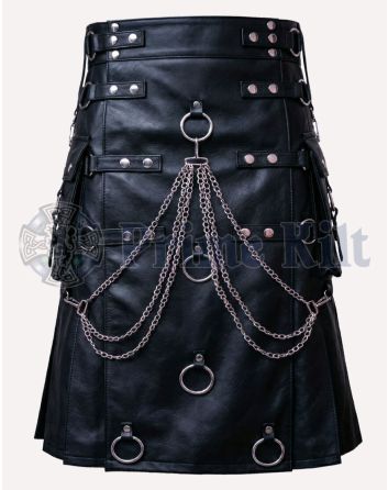 Leather Kilt Men