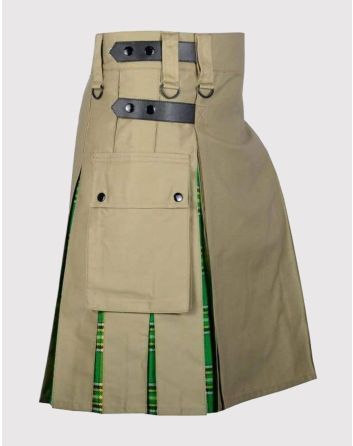 Modern Irish Tartan Hybrid Utility Kilt