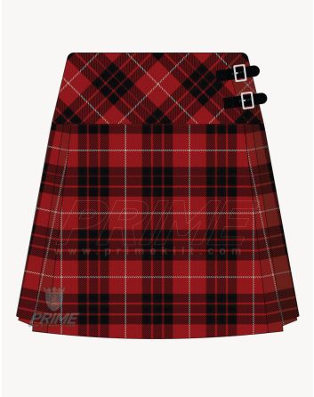Munro Black and Red Tartan Kilt For Women