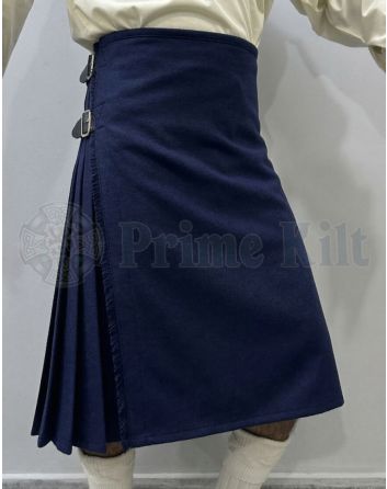 Navy Blue Wool Kilt