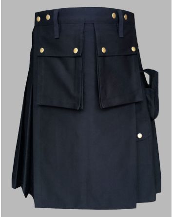 Police Black Utility Kilt