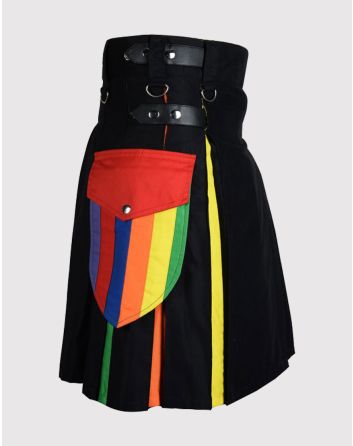 Rainbow Cotton Hybrid Utility Kilt