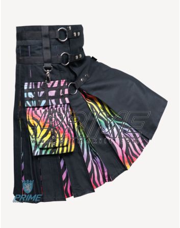 Tiger Striped Pride Rainbow Hybrid Kilt